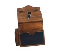 Wswqop Boîte Aux Lettres Murale En Bois, Polyvalente et Robuste, avec Serrure à Clé et Dépôt