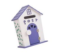 Wswqop Boîte Aux Lettres Murale En Bois pour Jardin, Style Rustique, Décorative, pour Café, Dimensions 22 X 12 X 32 Cm, violet