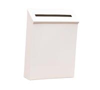 Wswqop Boîte Aux Lettres Murale En Métal, Modèle Spacieux pour L'extérieur, Blanche