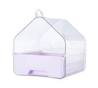 Wswqop Boîte de Bain d'oiseaux pour Animaux de Compagnie, Plateau de à Eau Perroquet, Petite Cage à Oiseaux, Baignoire de Perroquet, pour Birouses de, Violet Léger