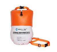 Wswqop Bouée de Natation Tractée avec Sac étanche, Idéale pour La Baignade dans L'eau, Orange