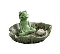 Wswqop Brûleur Décoratif En Forme de Grenouille, Support En Céramique avec Plateau