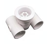 Wswqop Buse de Piscine Spa Jet Retour Eau Hydrothérapie Raccord Circulation Embout Jet Massage Pièce Retour d'eau Conçue en Solide pour Courant Stable et, Buse Métrique - 50 Mm