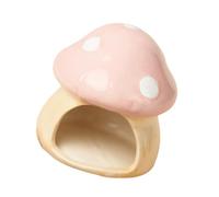 Wswqop Cachette en Forme de Champignon pour Hamsters, Cochons d'Inde et Chinchillas : Un Abri Idéal pour Prendre Soin de Vos Animaux de Compagnie et Déco, Petit