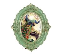 Wswqop Cadre Photo Vintage Ovale, Porte-cartes, Galerie de Bureau, Art, Tenture Murale Ou Affichage de Table pour Collage, Couloir, Bureau, Vert