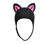 Wswqop Cagoule de Plongée Oreilles de Chat Néoprène 3mm Capuche de Natation avec Aération Réglable Protection pour Femmes Enfants Adaptée à la Plongée Surf, Oreille Rose M