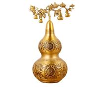 Wswqop Calebasse en Laiton Chinois Finition e Brillante, Calebasse Cvercle Amovible, Ornement, pr lon, Entrée, 31CM