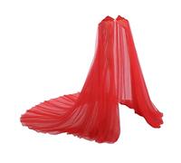 Wswqop Cape Longue à Capuche pour Femme Adulte, En Tulle Polyester Lavable, Idéale pour Les Déguisements D'horreur, de, de Faucheuse, de Cospl, Rouge