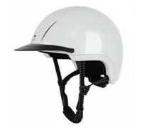 Wswqop Casque d'Équitation Sécurité Chapeau Cheval Boucle Réglable Doublure Mesh Aération Multiples Adapté aux Adultes Enfants Activités Équestres Formation Journalière, Blanc Brillant, L58-62cm
