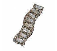 Wswqop Chemin Miniature Sentier Paysager Route Maison de Poupée Élément en Résine Solide Réaliste pour Décoration Scènes Créatives Modèles Bonsaï, 17,3CM Pas Gris