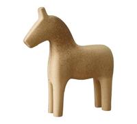 Wswqop Cheval En Bois Brut, Non Peint - Statue de Cheval, Figurine, Décoration Intérieure, Décoration de Bureau, Ornement Animal Vierge pour étagère, Cheminé, Style C