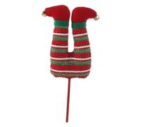 Wswqop Christmas Elf Leg Pick Ornement Arbre Noël Elfes Trois Dimensions Installation Pratique Tissu Peluche Convient Salon Maison Bureau Scènes Extérieures, Rouge Vert Blanc