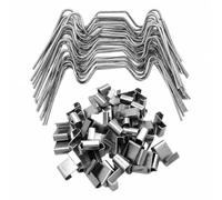 Wswqop Clip pr Vitre Serre Finition Métallique Argentée, Résistant à la , Clip Support pr Panneau Serre, Bricoleurs , Type Z Type W