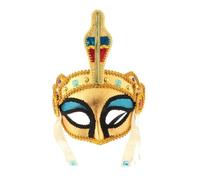 Wswqop Coiffe de Pharaon, Chapeau égyptien, Accessoire de Déguisement, Motif Tête de Serpent, Résistant et Facile à Enfiler pour Les Fêtes et Les Spectacles, Masque 22x21cm