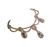 Wswqop Collier de Danse Bijoux Accessoires Teardrop Dangle pour Stage Performance Belly Dance, Style Un