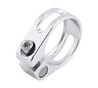 Wswqop Collier de Serrage pour Tige de Selle de Vélo, Tendeur de Tube de Selle pour Vélos Pliants de Piste DH, Alliage D'aluminium, Clip de Tube de Selle, 28.6 Mm Argent