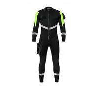 Wswqop Combinaison de Plongée de Secours Combinaison Néoprène Longue Combinaison Isothermique Combinaison de Sauvetage Combinaison Réfléchissante Couverture, Noir Et Vert, XXXL