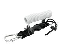 Wswqop Cordon de Plongée Cordon de Plongée en Apnée Cordon de Poignet en Acier Inoxydable Cordon de Caméra pour Les Lumières de Plongée Caméras, Blanc