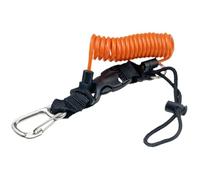 Wswqop Cordon de Plongée Cordon de Plongée en Apnée Cordon de Poignet en Acier Inoxydable Cordon de Caméra pour Les Lumières de Plongée Caméras, Orange