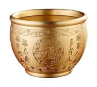 Wswqop Coupe Chinoise En Forme de Corne D'abondance, Cadeau, Décoration Dorée, Coupe Porte- Feng Shui pour Bureau Ou Salle de Travail, Style A