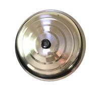 Wswqop Couvercle de Casserole En Acier Inoxydable, Couvercle Rond et Profond pour Poêle et Cuiseur Vapeur, Matériau Antirouille, Poignée Ergonomique, Convien, 38 Cm