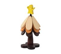 Wswqop Dessous de Plat Tapis de Table sous-verre Support de Pot Isolant et Antidérapant En Bois Massif pour Les Plats Chauds Adapté pour La Décorati, Fantôme Jaune