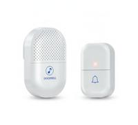 Wswqop Dispositif d'Appel d'urgence Sonnette d'Entrée sans Fil Carillon Récepteur Émetteur avec 38 Mélodies Mémoire Volume Ajustable IP33 Adapté à Logement Boutique Couloir Intérieur, Blanc