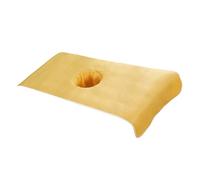 Wswqop Drap de Soin, Drap de Massage, Drap Cosmétique en Polyester Respirant avec Ouverture pour La Tête, Idéal pour Les Spas, Les Instituts de Beauté et L, Jaune 35x90cm