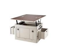 Wswqop Étagère de Présentation à Trois Niveaux Support Plateau Piédestal en Bois de Noyer avec Grain Élégant pour Mettre en Valeur Tasses à Thé et Objets