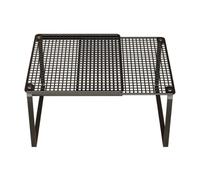 Wswqop Étagère Exteible à Un Niveau Polyvalent Étagère à Grille Verte Cadre Surélevé Modulaire pr Cabin, Chambre à Ccher, Appartement, Noir, M 1 Niveau 27 À 38cm