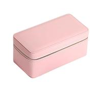 Wswqop Étui à Bracelets Coffret de Rangement à Bijoux Boîte de Présentation pour Montre Boîte à Bagues en Cuir PU et Velours Fonction Portable Adapté à La Ma, Rose