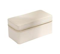 Wswqop Étui à Bracelets Coffret de Rangement à Bijoux Boîte de Présentation pour Montre Boîte à Bagues en Cuir PU et Velours Fonction Portable Adapté à La Ma, Beige