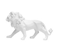 Wswqop Figure Géométrique, Sculpture Animalière, Décoration, Statue, Figurine, œuvre D'art pour Le Salon, Pendaison de Crémaillère, Meuble de Che, blanc
