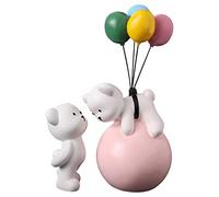 Wswqop Figurine Résine Statue Décor Collectible Ornement Décoratif Petit Élément Moderne Design Spécial Convient au Bureau Entrée, Couple Ours