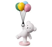Wswqop Figurine Résine Statue Décor Collectible Ornement Décoratif Petit Élément Moderne Design Spécial Convient au Bureau Entrée, Ballon Ours