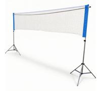 Wswqop Filet de Badminton Portable Filet Support Cadre Sac Design Pliable Compact avec Sac de Transport Pratique pour Jeux Adapté aux Activités Extérieures Maison École, 4.1米, 升级款-4.1米不锈钢网架【送网送包】