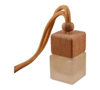 Wswqop Flacon Vide 8ml Verre Dépoli, Diffuseur Parfum Suspendu pour Voiture, Salle de Bain, Bureau, Bouteille Huile Essentielle Colorée pour Rétroviseur, Décoration Automobile, Blanc