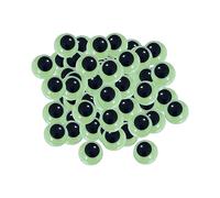 Wswqop Glow in The Dark Googly Wiggle Eyes Sticker, Yeux Mobiles Lumineux, Auto-adhésif pour La Décoration, Artisanat de Scrapbooking, Peluches, Bricolage FA, 7mm 100 pièces