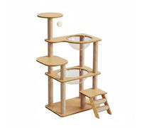 Wswqop Grande Taille Griffoir Tour Maison Chat avec Niche Hamac Structure Escalade Observation Capsule en Dôme Base Stable en Panneaux et Sisal Adapté aux, DBL Capsule Xlk001