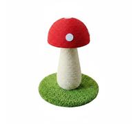 Wswqop Griffoir Animalier Mobilier Compact, 36.5 Cm Hauteur X 29 Cm Diamètre De La Base, Poteau À Griffer Champignon Rouge