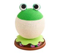 Wswqop Griffoir Chat Balles Griffoir Sisal Post Jouet Base Stable Résistant Conception Unique Convient pour Décoration Maison Activité Cadeau, Grenouille