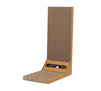 Wswqop Griffoir pour Chat Griffoir L Grattoir Panneau Angle Carton Ondulé Supporte Griffades Debout et Détente à la Maison, Marron, Style to 3
