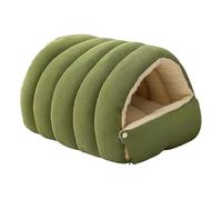 Wswqop Grotte pour Chat Maison Fermée pour Animaux Cocon Doux Coussin Peluche Sommeil Apaisant Protection Discrète Adaptée à La Chambre Relaxation, Green S