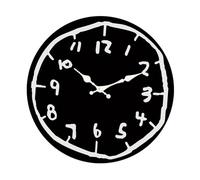 Wswqop Horloge Murale Décorative, élégante, avec Chiffres Arabes, Silencieuse, pour Salon et Bureau, 10022