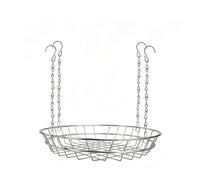 Wswqop Insert Ajustable pour Pot Suspendu Support de Plante Rehausseur Porte-Pot Support Contenant Acier et Fer Robustes pour Élevées et Longévité Ad, Argent