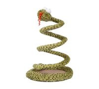 Wswqop Jouet Serpent en Spirale pour Chat, Jouet d'action en Spirale pour Animaux de Compagnie, Exercice de Poursuite, Activité D'entraînement, Jouet, Vert Jaune