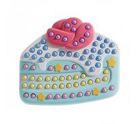 Wswqop Kit Perles Enfants Loisirs Créatifs Mosaïque Perles à Presser Jeu Éducatif en Plastique et Pvc Souple Favorise Motricité Fine et Reconnaissance des, Motif 14