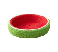 Wswqop Lit de Chat Sisal avec Coussin Griffoir Panier à Gratter en Forme de Pastèque Bol de Sommeil pour Chat Nid Moderne Résistant à l'usure Adapté Aux Chat, XL et sans Base
