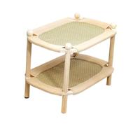 Wswqop Lit Superposé pour Chat, Couchage pour Animaux, Griffoir, Coussin, Tapis à Griffer, en Bois Robuste, Protège Les Meubles et Offre du Plaisir Aux Amour