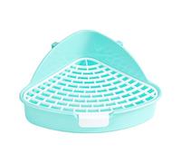 Wswqop Litière Lapin Toilette Hygiène Petit Animaux Bac Démontable PP Solide Écologique Convenable Usage Rongeurs Lapins Formation Domicile Intér, Bleu
